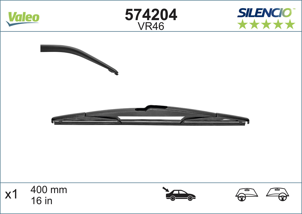 VALEO VAL574204 Ablaktörlő lapát  400 1 SZT. S